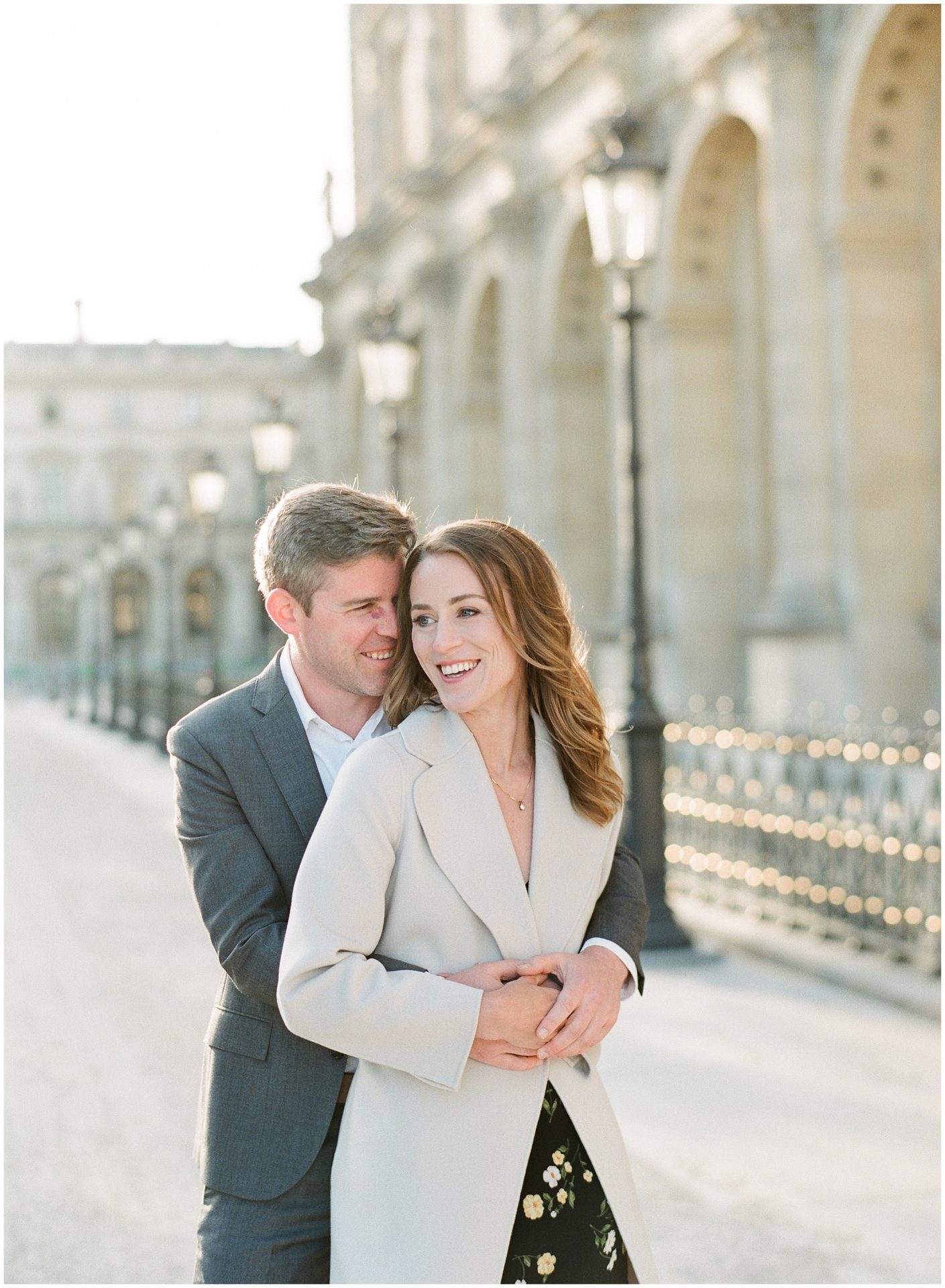 Engagement session in Paris at Louvre and jardin des Tuileries