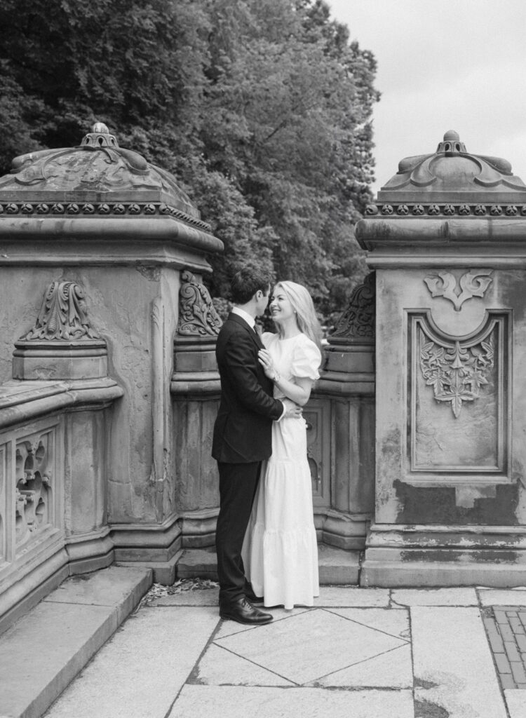 An engagement session at Bethesda Terrace in Central Park, New York.