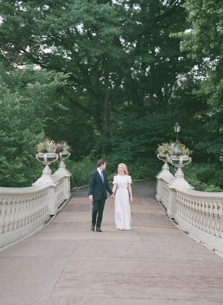 An engagement session at Bow Bridge in Central Park, New York.