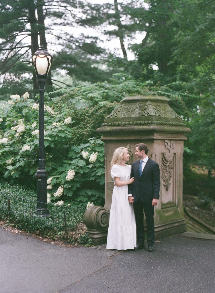 An engagement session at Bethesda Terrace in Central Park, New York.